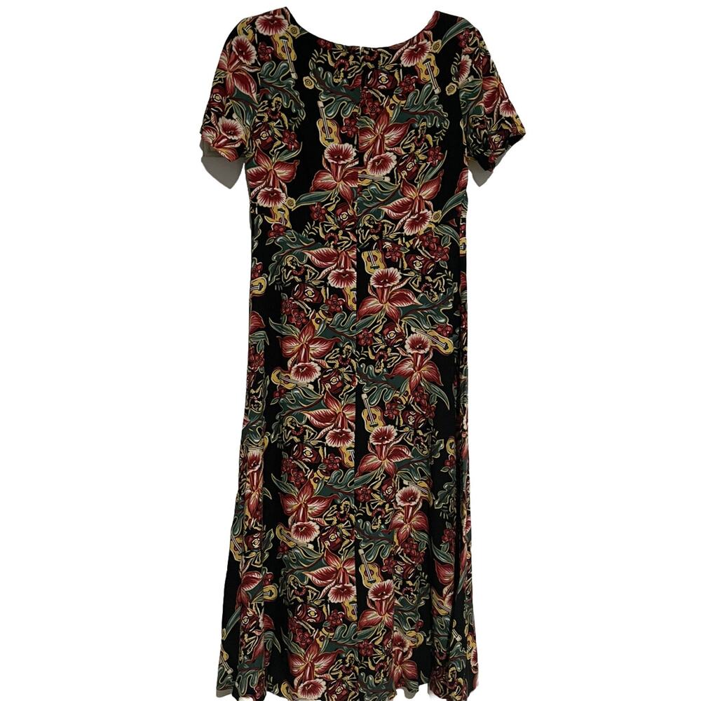 Vintage Reyn Spooner Floral Guitar Dress Size Small - Picture 4 of 6